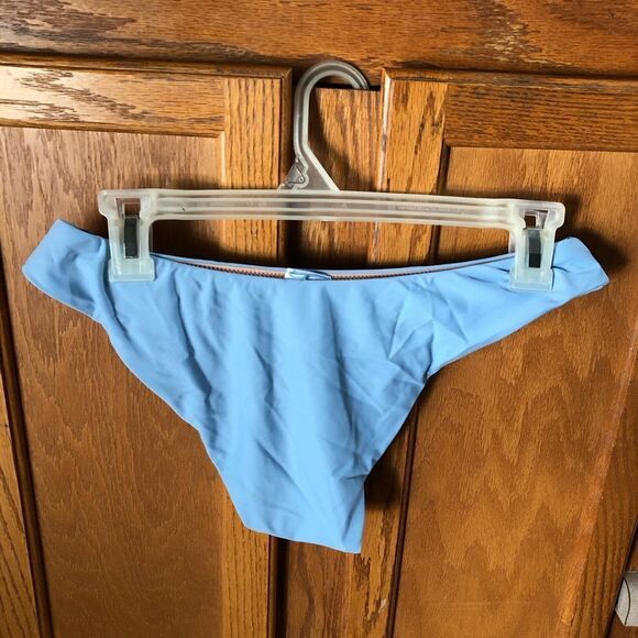NWT J Crew Curved Waist Cheeky Bikini Bottom Blue Size M - Picture 6 of 9